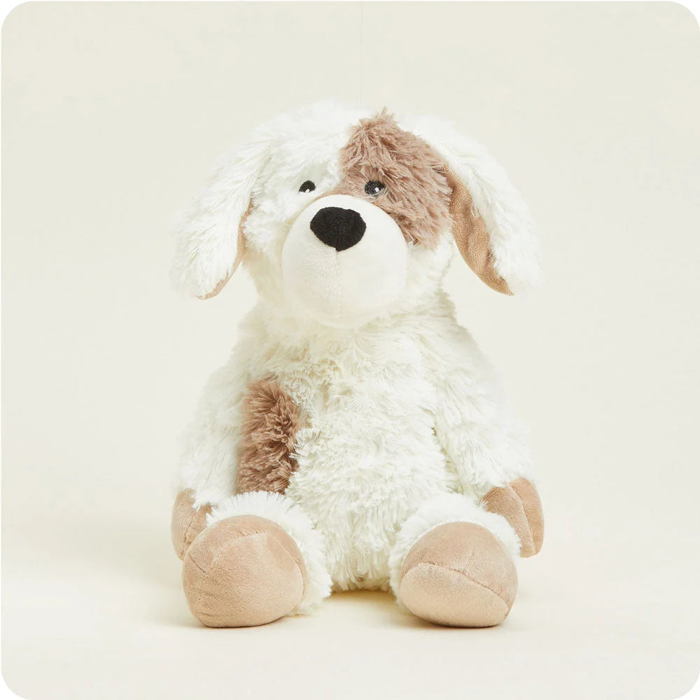 Warmies: Puppy Warmies with Tan Patch on Eye feet and Hands Large